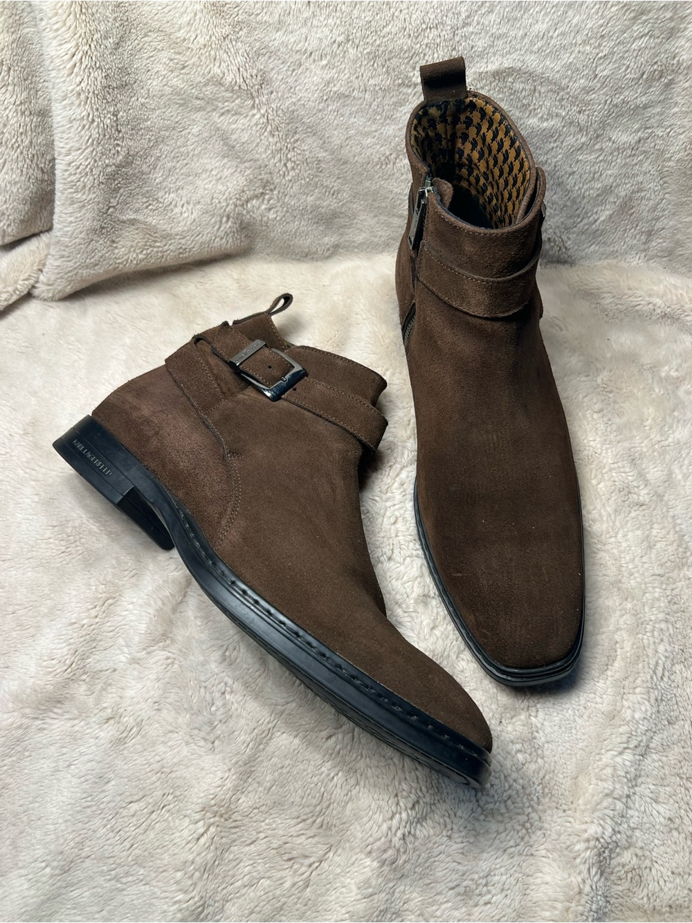 Karl Lagerfeld brown suede boots size 11